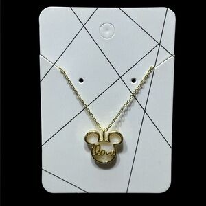 Gold Mickey Love Necklace